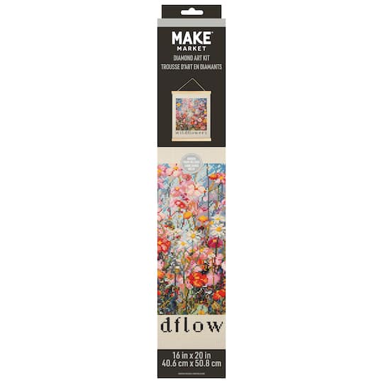 16" x 20" Wildflowers Diamond Art Kit with Wood Frame by Make Market®